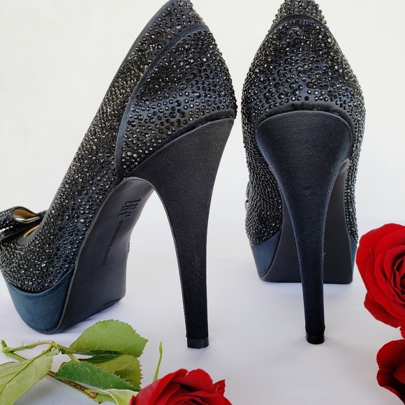 INC Rhinestone Bow Evening Platform Pump 